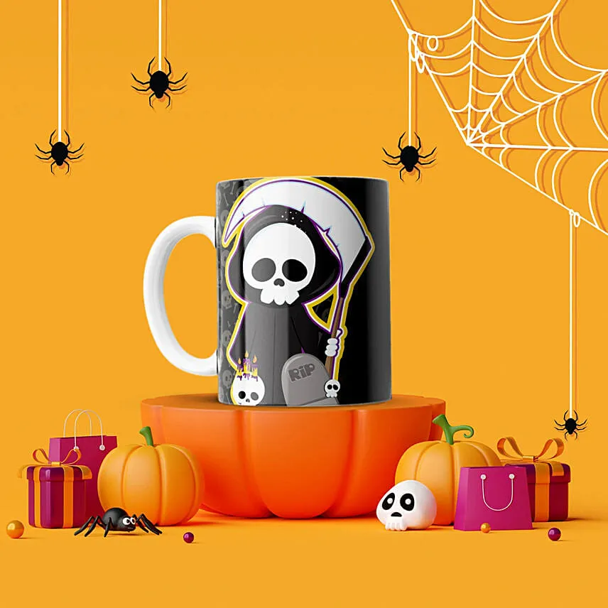 Black Theme Happy Halloween Mug