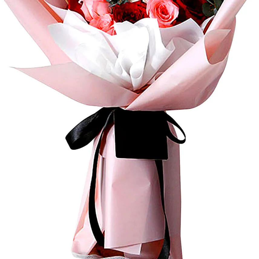 Personalised Bouquet Of 12 Roses
