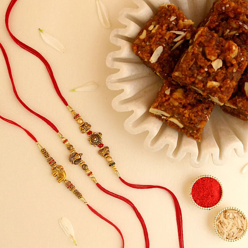 Sneh Feng Shui Rakhi Set & Dodha Burfi