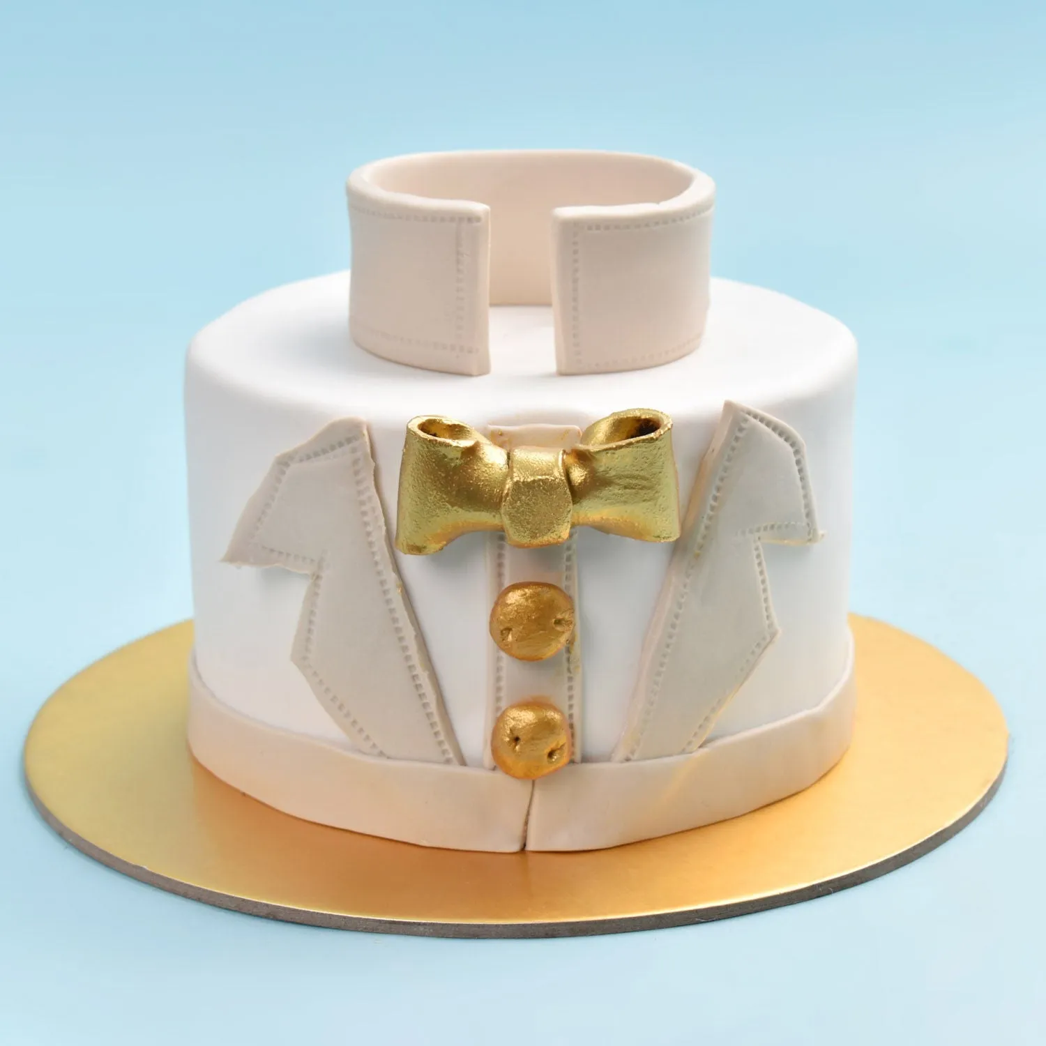 Elegant Gentleman Designer Cake - Chocolate Fondant Delight