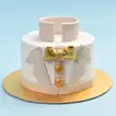 Elegant Gentleman Designer Cake - Chocolate Fondant Delight
