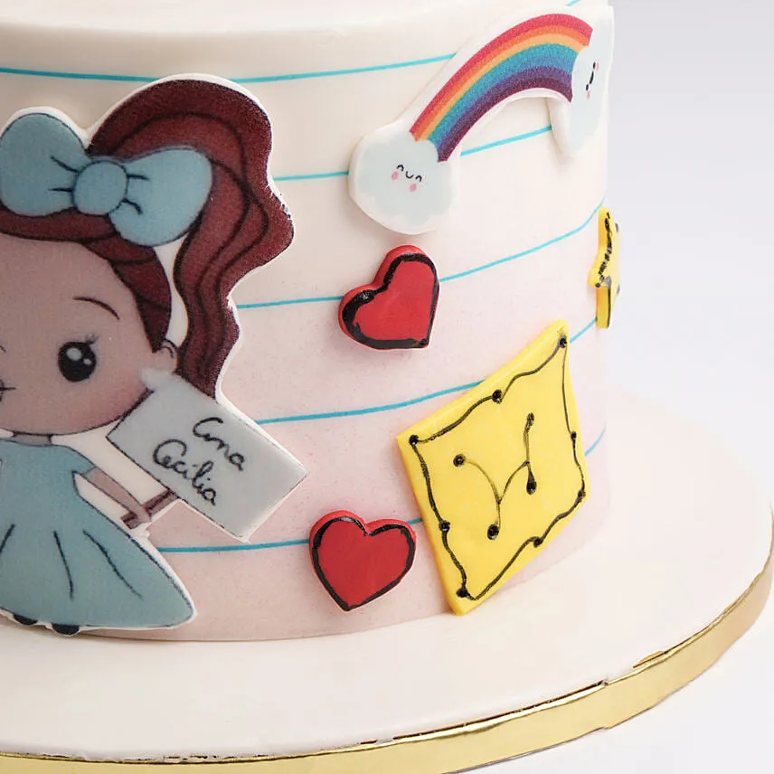 Luna the Little Dreamer Vanilla Cake