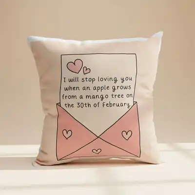 Forever Love Romantic Cushion - Soft & Stylish Gift