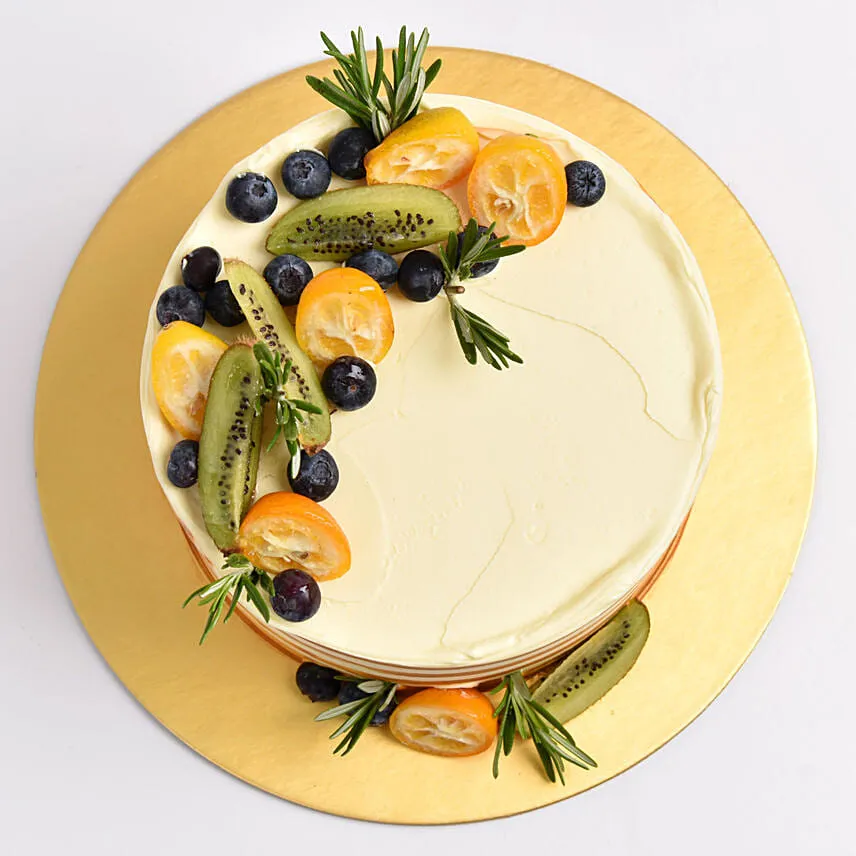 Kumquat Decorated Marble Cake