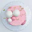 Cuddling Delight Cake - Adorable Pink Chocolate Celebration