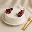 Vanilla Delight Cake with Fresh Berries | 1 Kg Cream Cake