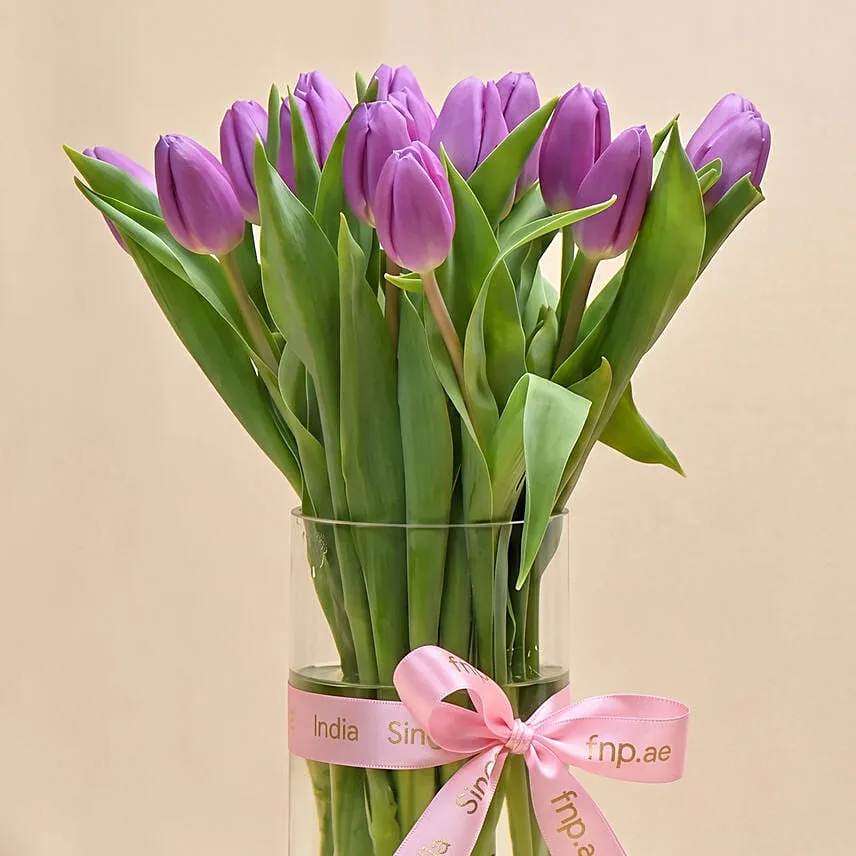 Purple Tulip Arrangement
