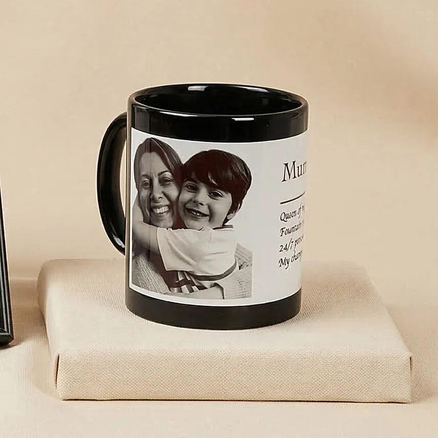 Mummy You are My world black and white frame & Mug