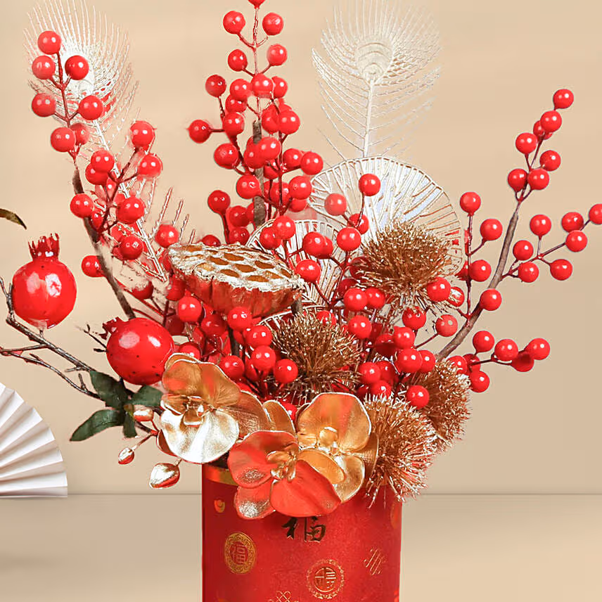 Prosperity Wishes Artificial Flower Box