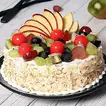 Delightful Vanilla Fruit Cascade Cake - A Symphony of Flavors