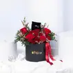 Timeless Valentine Red Roses with Elegant Noqoosh Necklace - A Gift of Love