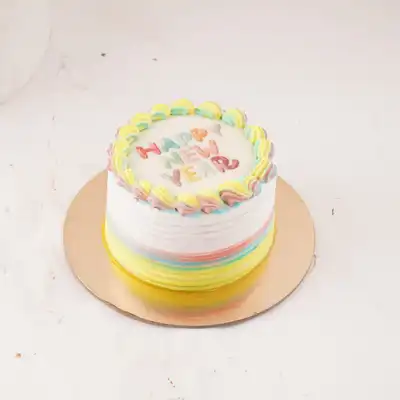Festive New Year Rainbow Cake Delight - Chocolate
