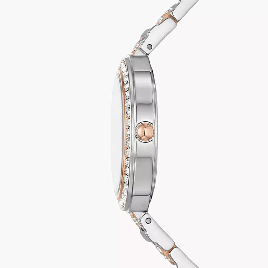 Fossil Karli 2 Tone Stainless Steel Watch For Her