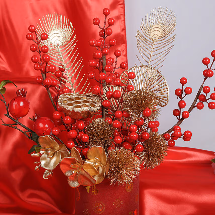 Prosperity Wishes Artificial Flower Box