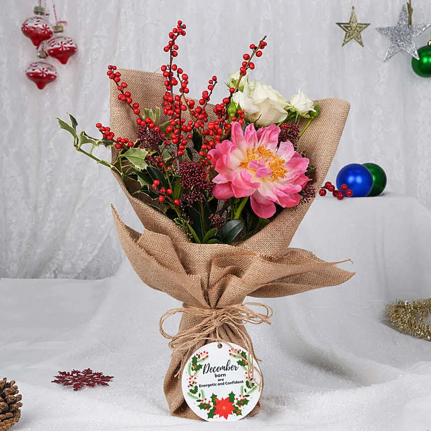 December Birthday Flower Bouquet