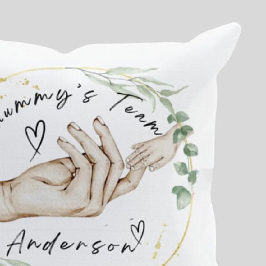 Mummy'S Team Personalised Names Cushion