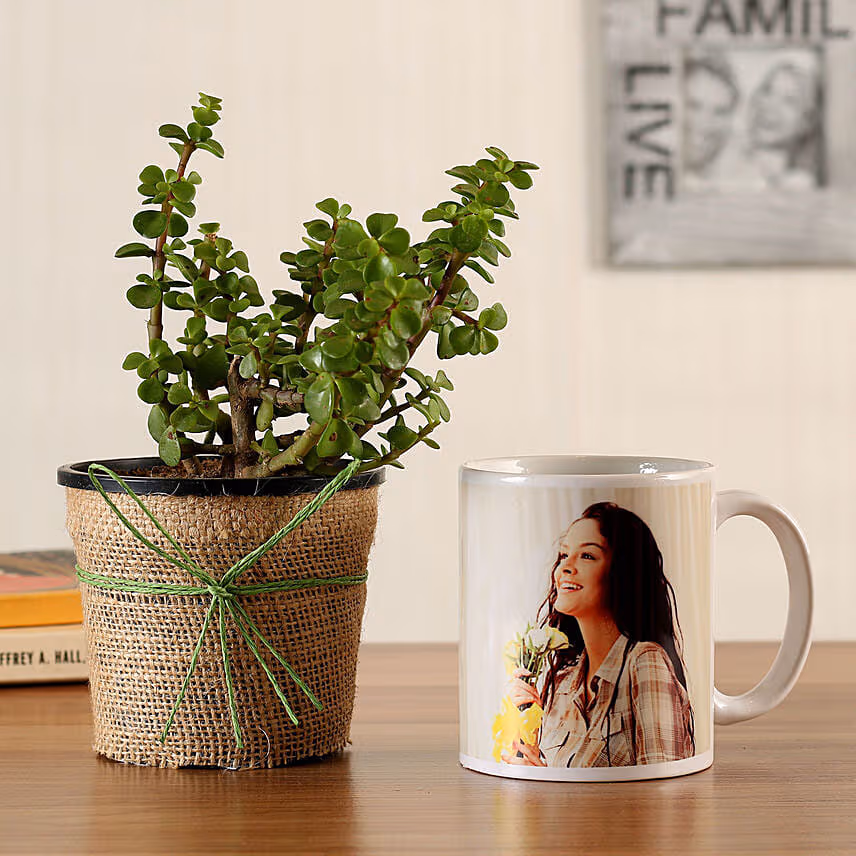 Jade Plant Personalised White Mug