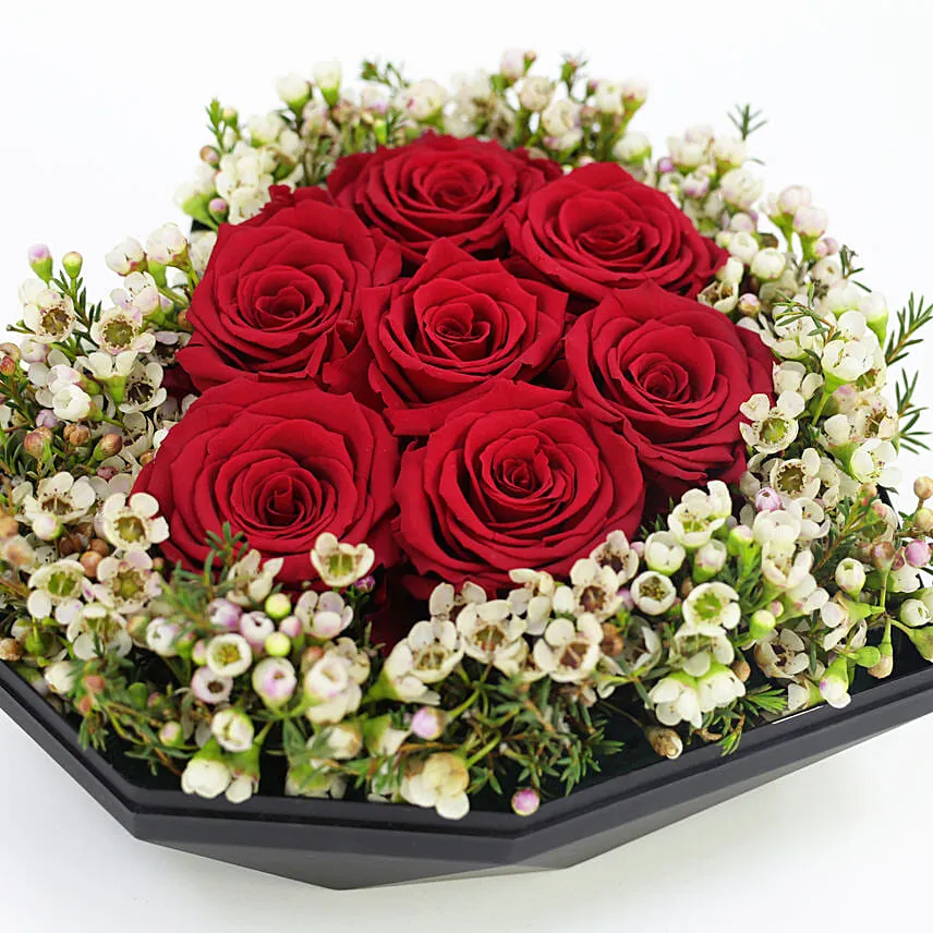 Forever Roses in Heart Shape Box