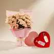 Forever Love for Mom: Peach Roses & Little Hearts Gift Set
