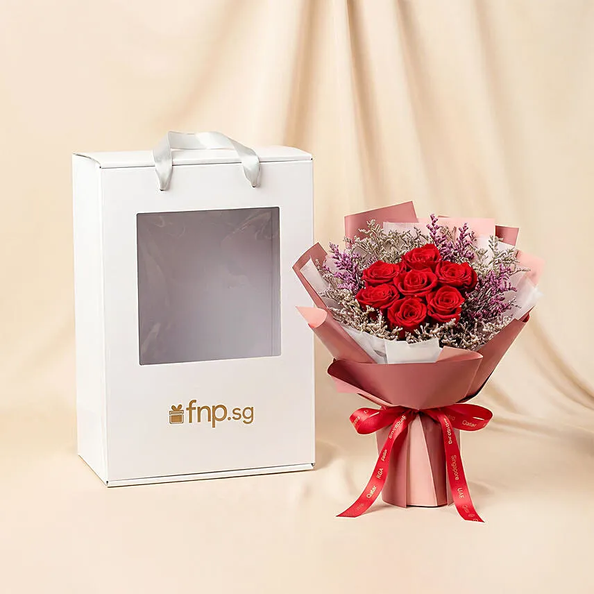 Classic Eternity Preserved Red Roses Bouquet