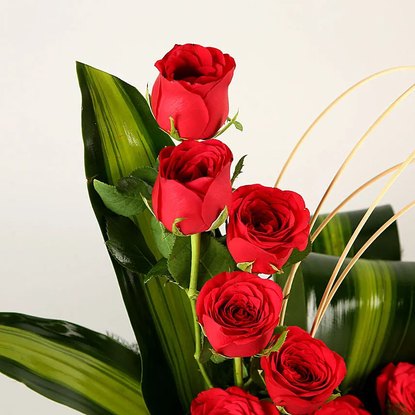 Designer Red Roses Arrangement