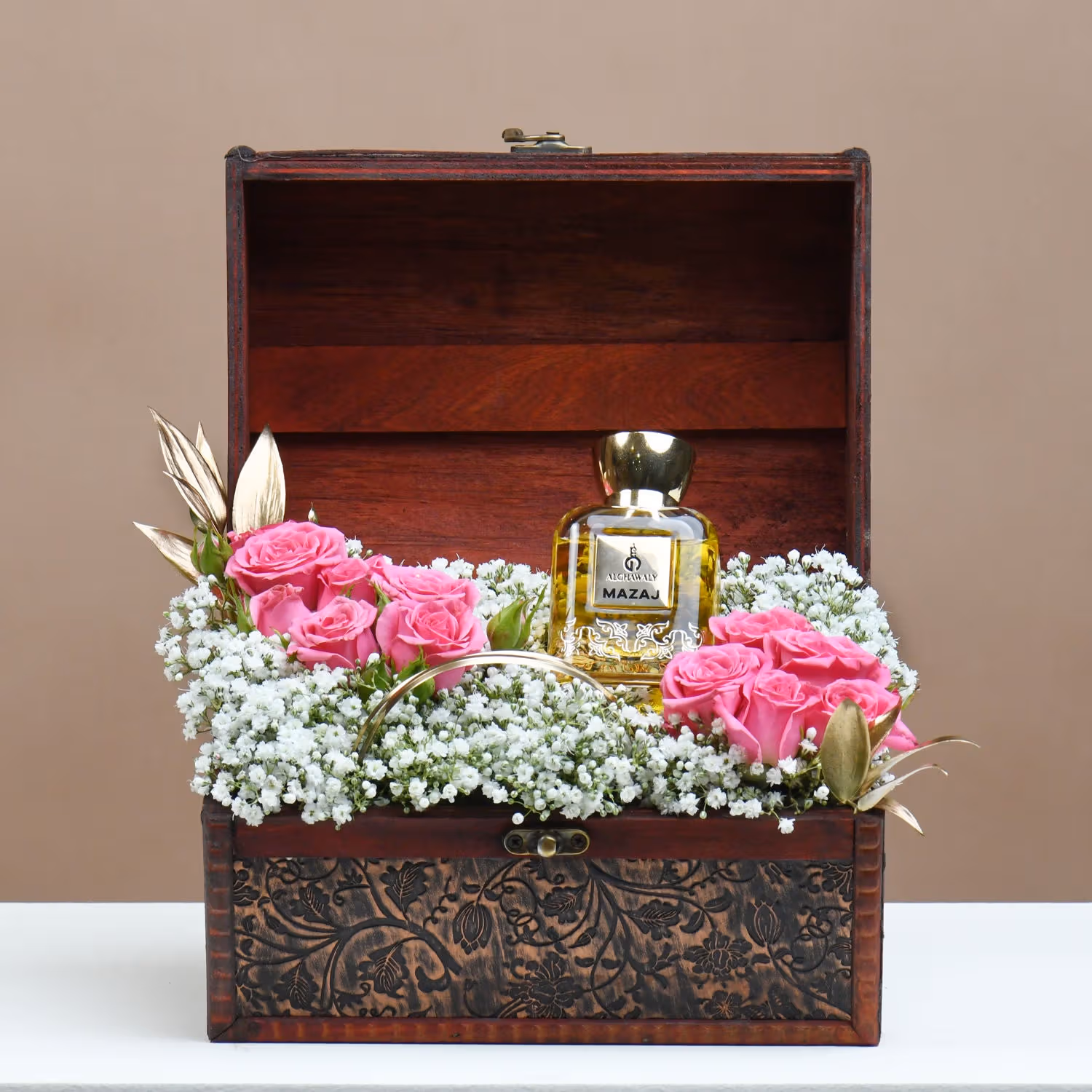 Roses with Perfume In Tressure Box