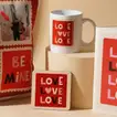 Deluxe Personalised Love Gift Set: Cushion, Mug, Notebook & Coaster