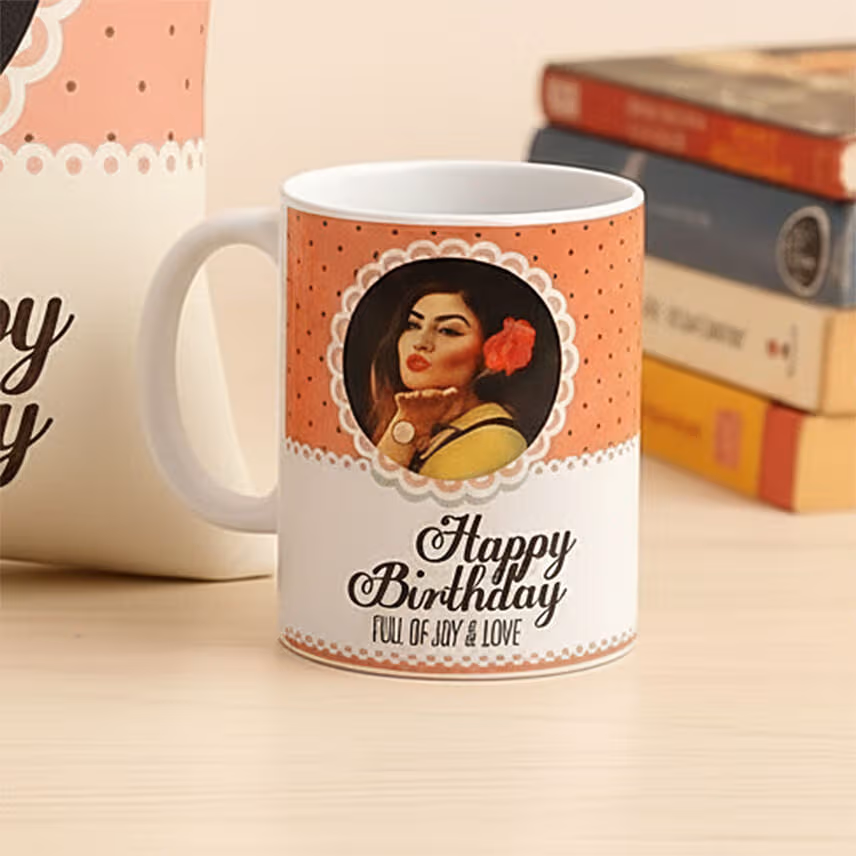 Personalised Photo Mug and Cushion Birthday Gift Combo