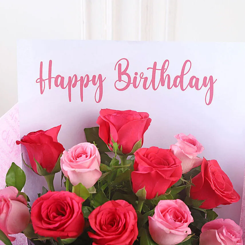 Joyful Personalised Rose Bouquet with Ferrero Rocher