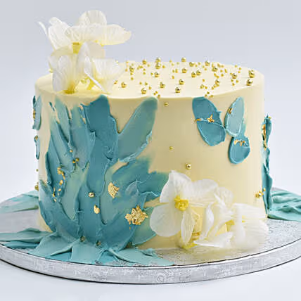 Elegant Pearls of Love Chocolate Cake