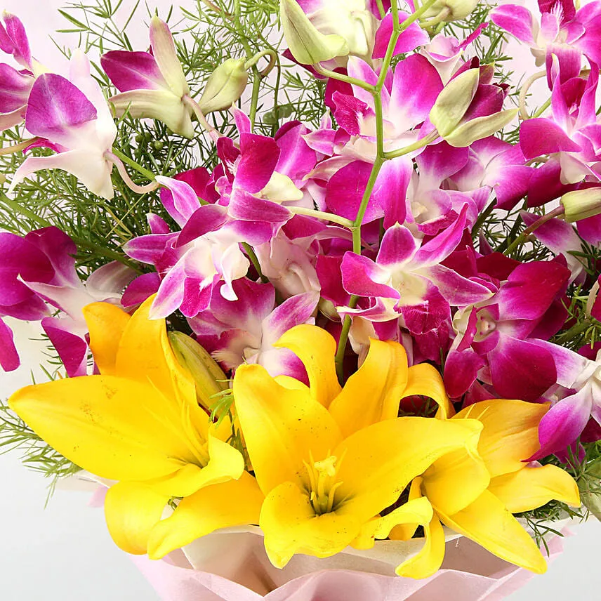 Eternal Assorted Flowers Bouquet With Ferrero Rocher