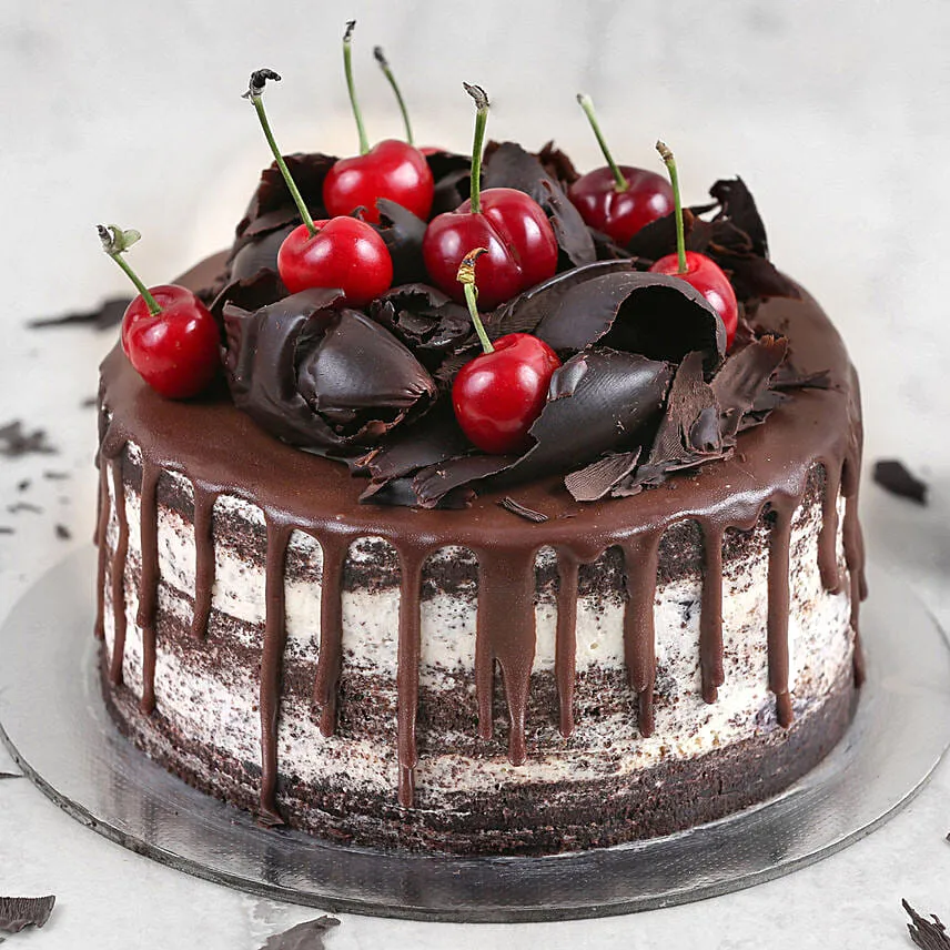 Delicate Black Forest Eggless Cake 2 Kg