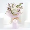 Elegant White Hydrangea Bouquet with Pink Accents