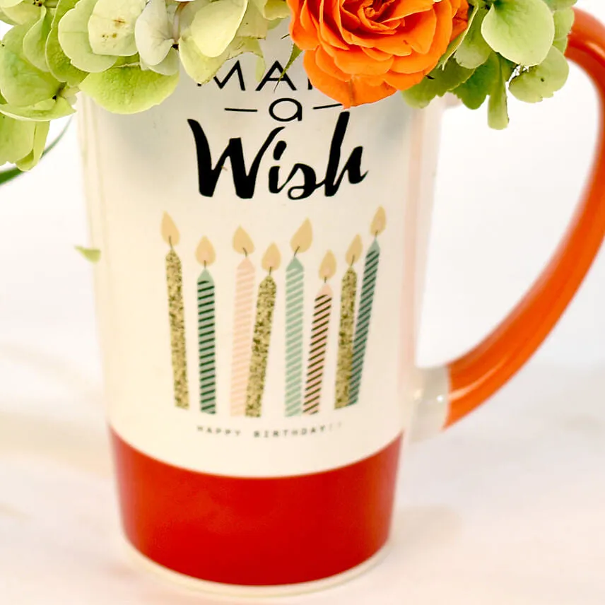 Birthday Floral Wishes Tall Mug