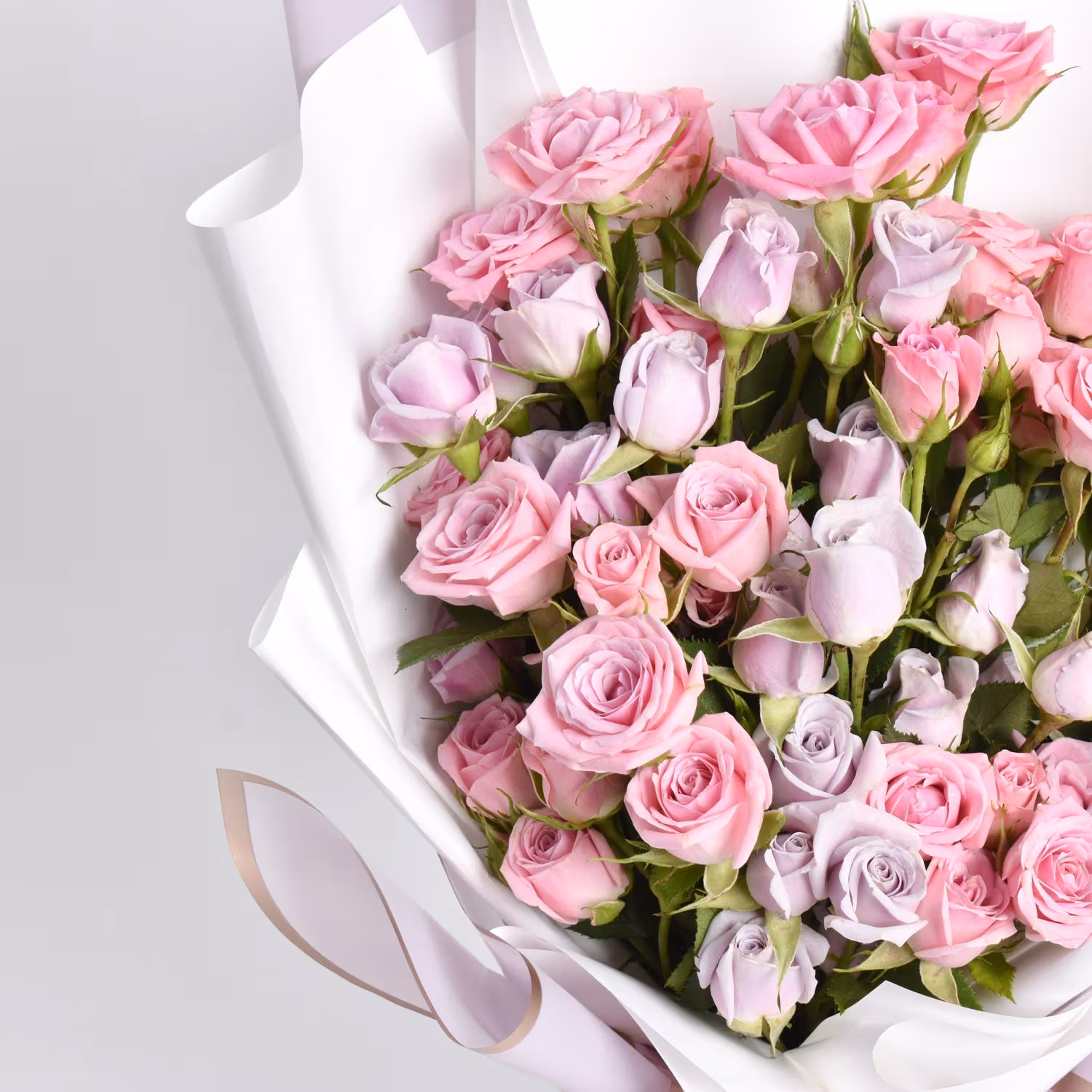 Elegant Purple and Pink Spray Rose Bouquet - Bouquet