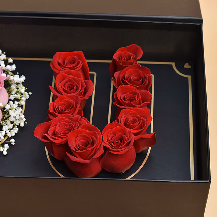 I Love You Floral Arrangement Box For Valentine