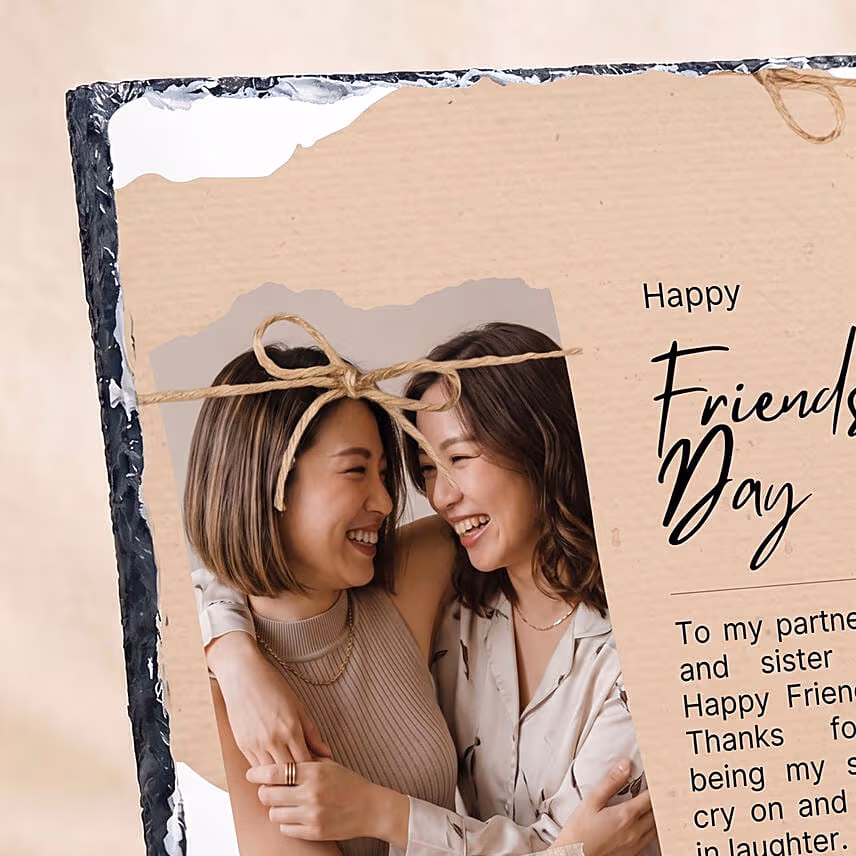Happy Friendship Day - Personalised Slate Frame