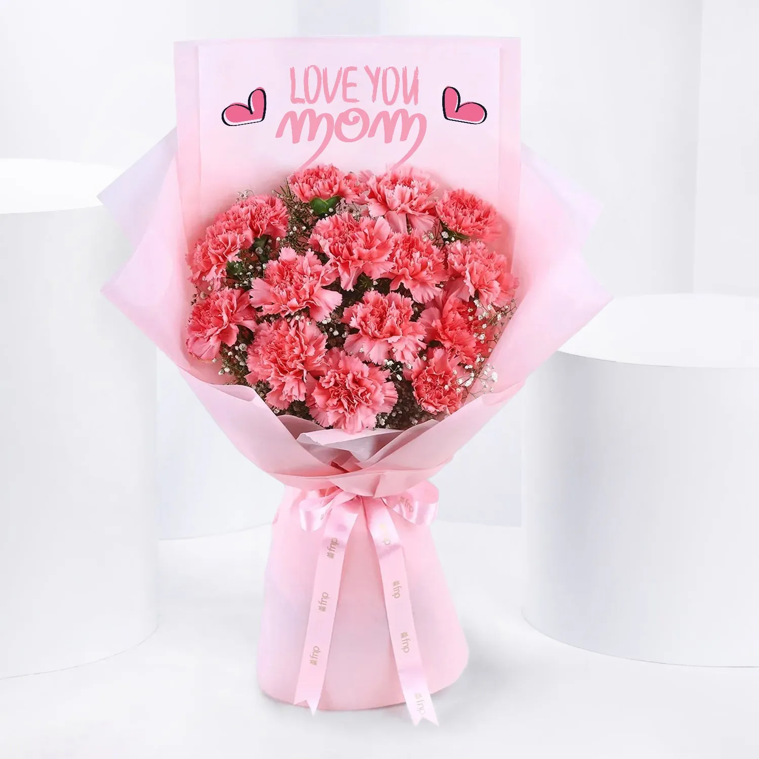 Charming Mother's Day Pink Carnations Bouquet