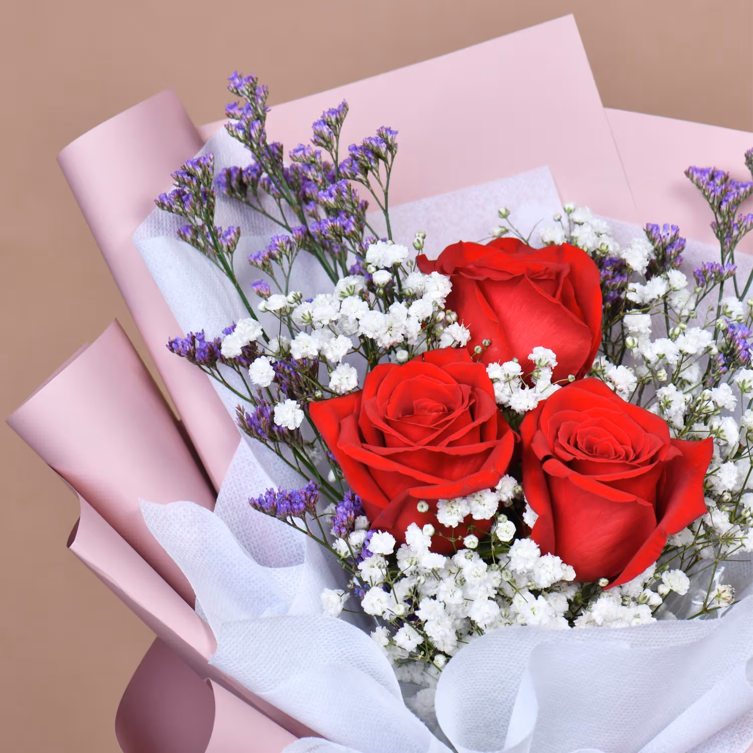 Elegant Blushing Rose Bouquet Delight - Bouquet