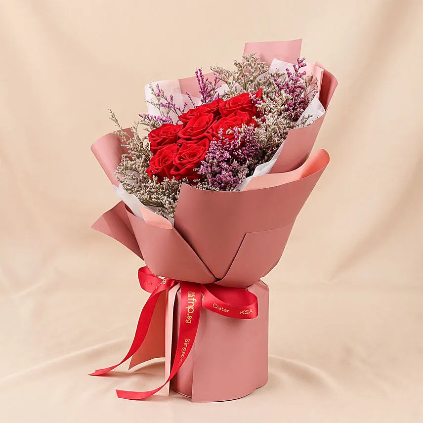 Classic Eternity Preserved Red Roses Bouquet