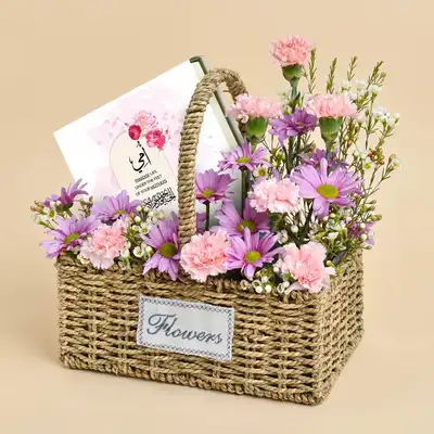  Mothers Gratitude Flower n Chocolate Basket